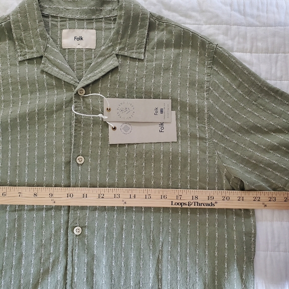 FOLK Men's shirt Size M Cotton/Linen - Picture 5 of 10